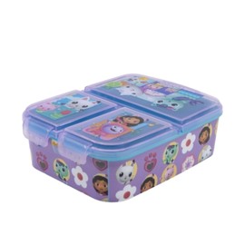 My sweety pop Lunch Box - Lunch Box - for Kids - Crib - Nursery - School - Holiday - Meal - 19.5cm - Gift Idea - 3 Compartments - Gabby's - Girls - Purple