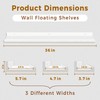 Annecy Floating Shelves Wall Mounted Set of 3, 36 Inch