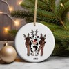 Cute Cow Ornament, Farm Animal Christmas Tree Decoration, Funny Cow