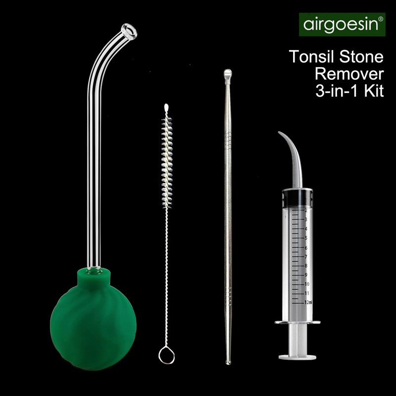 Airgoesin 3-In-1 Tonsil Stone Removal Remover Kit, Tonsil Stone Vacuum
