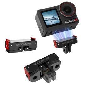 MotuTech Magnetic Adapter for DJI Osmo Action 5 Pro Action 4 Action 3 Action 2 Mount Connector Foldable Universal Thread Hole 1/4 Accessories