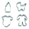 BekkiB 2464-Set of 4 "Baby" Cookie Cutters Baby Bottle, Baby