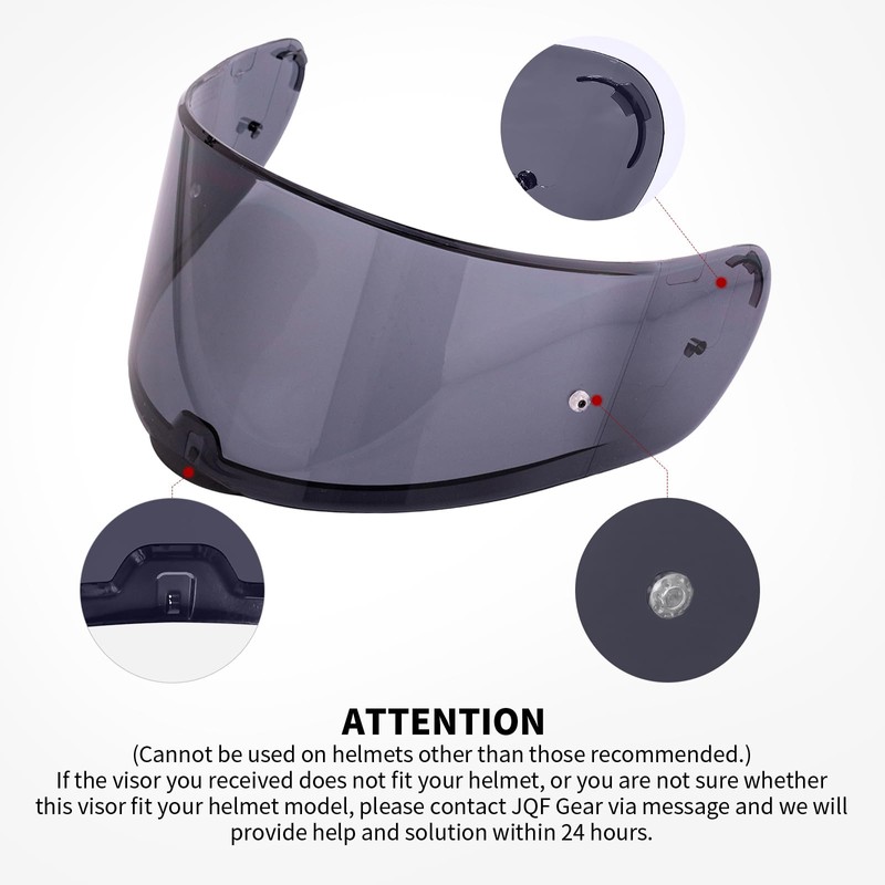 JQF Gear Helmet Visor Shield for SEDICI Strada II and
