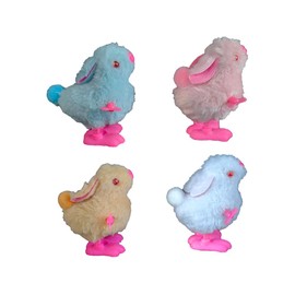 YUERFEILA Bunny and Jumping Chick Toys Easter Wind Up Chick Toys, Cute Chicken Hopping Windup Toy for Kids Toddlers Party Favors Goody Bag Fillers Gifts (Rabbit)