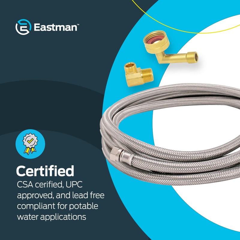 EASTMAN - Kit de instalación de lavaplatos, compresión de 3/8