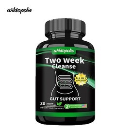 Wildopolis 14 day Cleanse - Gut and Colon Support, Caffeine Free, Advanced Formula with Senna, Cascara Sagrada Non-GMO 30PC  Healthcare Supplement - Specification: 1 pack