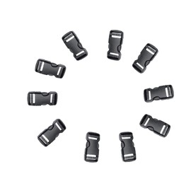 plastic buckle clips, quick side release plastic buckle Be suitable foradjustable safety buckle carabiner black plastic clips (15mm /0.59 in)……