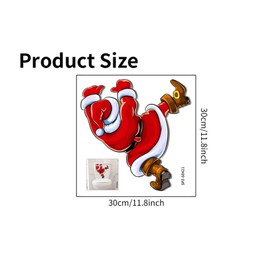 Qianly Santa Claus Toilet Sticker Toilet Seat Sticker Christmas Decor, PVC, Wall Decal Wall Sticker for Restroom Washroom WC Kitchen