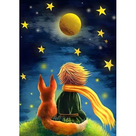 Fumupe 5D Diamond Painting Little Prince, Diamond Painting Landscape Adults, Diamond Painting Pictures Adults, Full DIY Diamond Art Painting Embroidery Set, Cross Stitch Pictures, Home Decor, 30 x 40