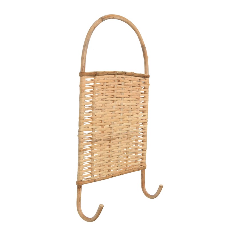 Bloomingville Woven Rattan, Set of 2 Wall Hooks, Natural
