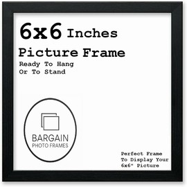 4x4 Inches Black Square Photo & Picture Frame Home Decor Poster Frame (4x4 Inches, Black)