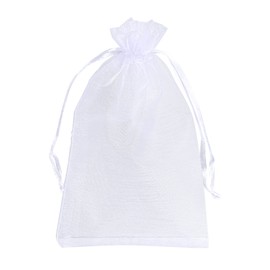 Naler 120pcs Organza Gift Bags, Drawstring Organza Jewelry Pouches Party Wedding Favor Party Festival Gift Bags Easter Candy Gift Bags, White, 2.5'' x 3.5''