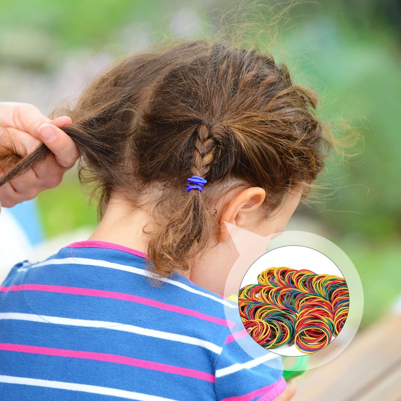 Pack of 500 Rubber Bands, 38 mm Colourful Rubber Rings,