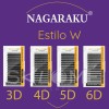 Extensiones de Pestañas Nagaraku 4D W Negro Curvatura D Largo