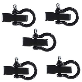 5 Pack of Paracord Bracelet Bow O-Shackles | Premium Stainless-Steel Metal Claps Holds Up to Any Need in an Emergency