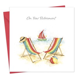 Twizler Retirement Card Deckchairs - Retirement Card for Men - Retirement Card for Women