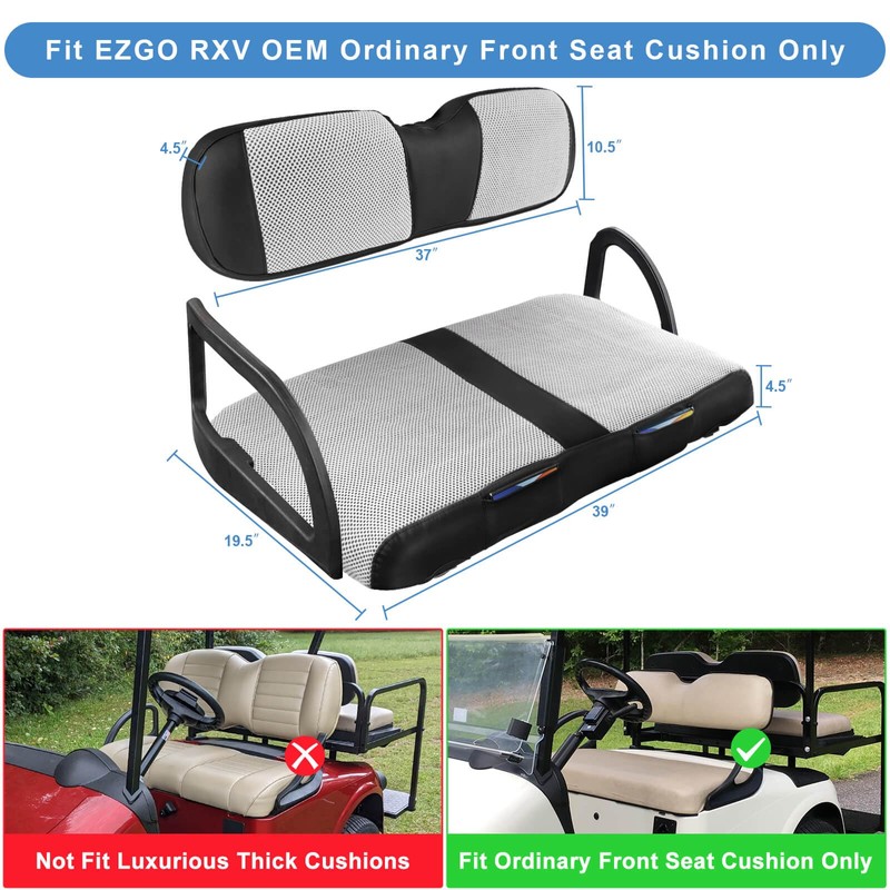 MOSNAI EZGO RXV Seat Cover, Golf Cart Front Seat Cover
