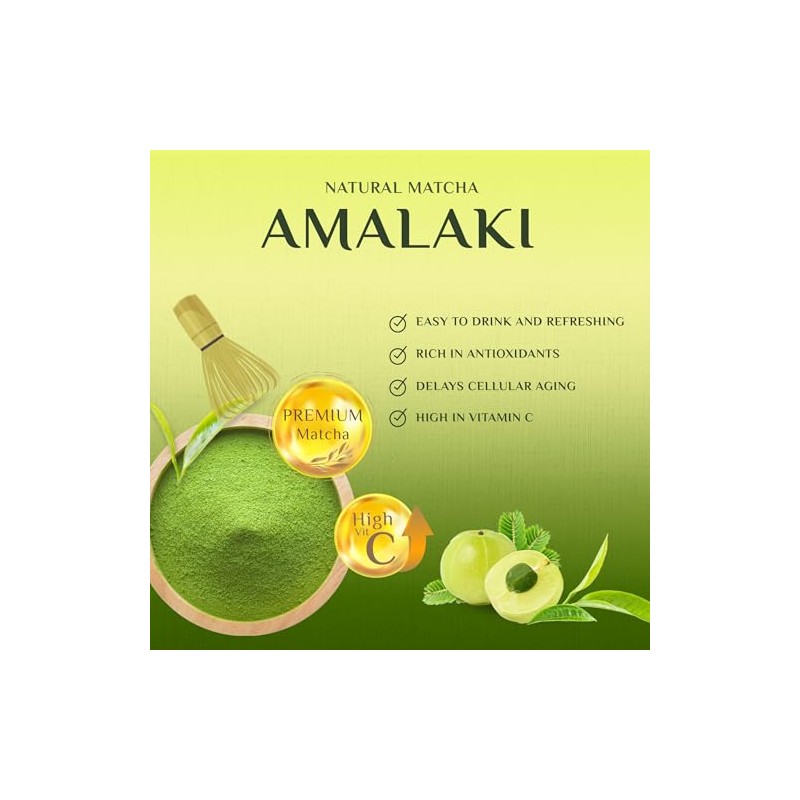 Hillkoff Amalaki Matcha, Matcha Tamarind Green Tea, Perfectly Balanced Sweet