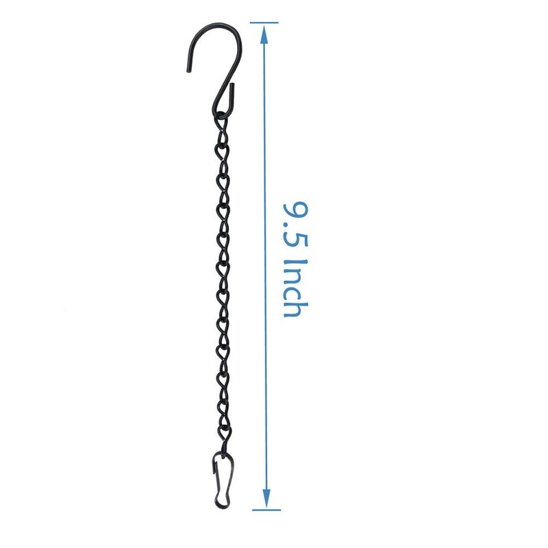 YINGFENG 10 Pack 9.5 Inch Black Hanging Chains, Garden Plant