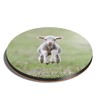 1 x Round Coaster - Cute Spring Lamb Sheep Farm
