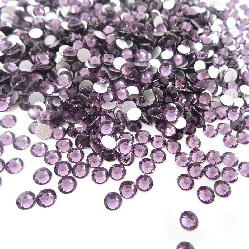 Honbay 1440PCS 5mm ss20 Sparkly Round Flatback Rhinestones Crystals, Non-Self-Adhesive