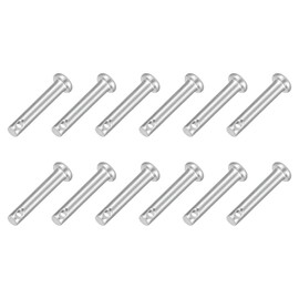 sourcing map 12Pcs 1/8" x 5/8" Single Hole Clevis Pins, 304 Stainless Steel Flat Head Clevis Pins Hitch Pin for Trailer Latch, Mechanics Repair, Furniture Installation, Industrial Equipment