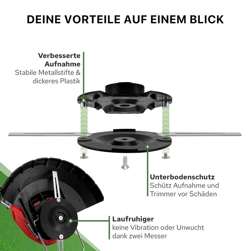 AIWMQYYF Grass Trimmer Blade Head, Disc Mower Cutter Head Plastic