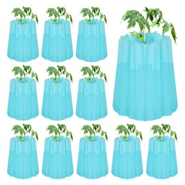 Geetery 12 Pcs Gardener Insulating Plant Protector Early Season Plant Protector Wall of Water Tomato Gardening for Antifrost Cold Weather