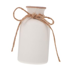 Zerodeko 1pc Simple Ceramic Flower Vase Small Round White Decor Bottle for Home Use for Flower Arrangements Desktop Decor Aesthetic Touch for Bedroom Living Room