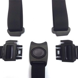 Baby Safety Belt 5-Point Harness System Universal High Chair Buggy Pram Harness Child Safety Belt for Children Black [118]