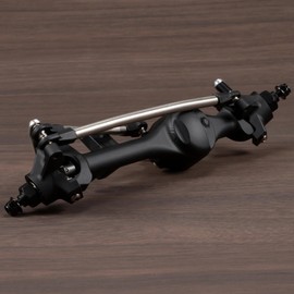 Machined Aluminum F10T Offset Straight Axle for VS4-10 SCX10 II Leaf Chassis 1/10 RC Crawler Built (Black)