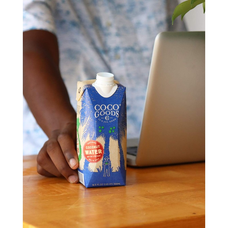 CocoGoodsCo Vietnam Single-Origin 100% Natural Coconut Water, Non-GMO, Never from