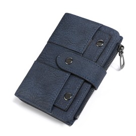 FALAN MULE Purses for Women RFID Blocking, Small Womens Wallet with ID Window, Bifold Zipper Pocket Card Case Purse, PU Leather Wallet for Women with 12 Card Slots, Multi-Function Card Holder