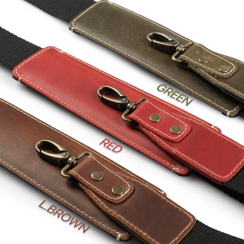 MegaGear Canvas & Genuine Leather Adjustable Shoulder or Neck Strap
