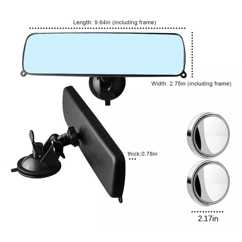 SLNXA Retrovisor para Auto de 160° Gran Angular, Espejo Retrovisor