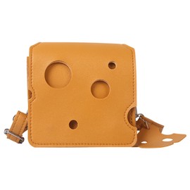 XDHLDULYK Cheese Shaped Crossbody Bag, Creative Mini Shoulder Bag Women Fashion Handbag PU Leather Wallet Purse (Rectangular)