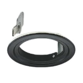 Koizumi Lighting AE52188E Renewal Plate for LED Downlights φ4.9 inches (100 mm) Diameter (φ125 mm) Existing Ceiling Embedded Hole Diameter, Black