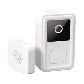 BEALIFE Doorbell with Camera Wireless High-Definition Infrared Night Forvision Automatic Snapshot Cloud Storage No for Drilling, White