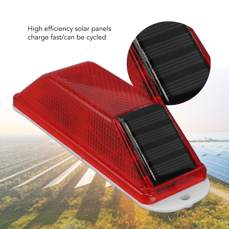 2 PCS Solar Warning Light 200mAh Light Control Waterproof Barricade