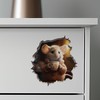 Coffee Lover Mouse Wall Hole Decal - Mouse Wall Sticker