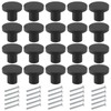 APACALI Pack of 20 Cabinet Knobs, Black, Aluminium Alloy Furniture