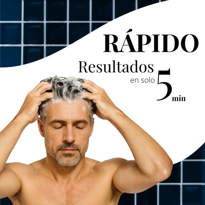 Shampoo Con Tinte Natural Dermafol Para Cubrir Canas 500ml Color