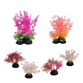 Penn-Plax Aqua-Plant 6-Piece Artificial Plant Decorating Kit for Aquariums – Great for Freshwater and Saltwater Fish Tanks – Bright & Vivid Colors