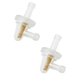 DGZZI 2PCS Small Plastic In-Line Fuel Filter 90 Degree Transparent Fuel Filter Suitable for 1/4 Inch Small Gas Engine Fuel Line