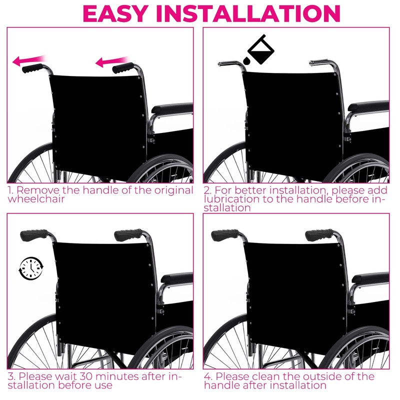XLIUAX 2 Pcs Rollator Walker Hand Grip, Crutch Hand Grips