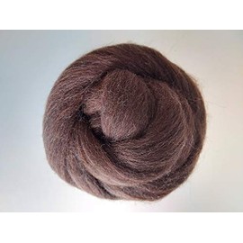 Natural Shades* 100% Merino Wool Giant Yarn Extreme Arm Knitting Felting Wool Tops Roving Bulky 50g - 4kg (Dark Natural Brown, 80g)