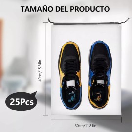 Baixi Bolsas De Viaje Impermeables Para Zapatos, 25 Piezas