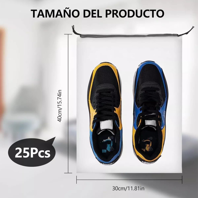 Baixi Bolsas De Viaje Impermeables Para Zapatos, 25 Piezas