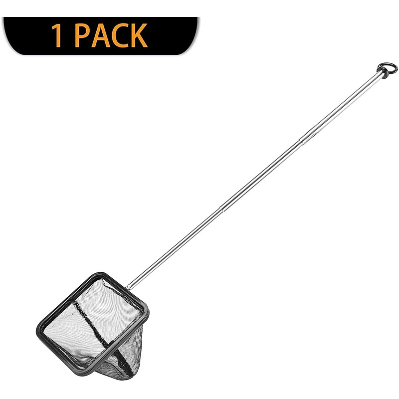 Filhome 6" Aquarium Fish Net with Extendable Stainless Steel Long