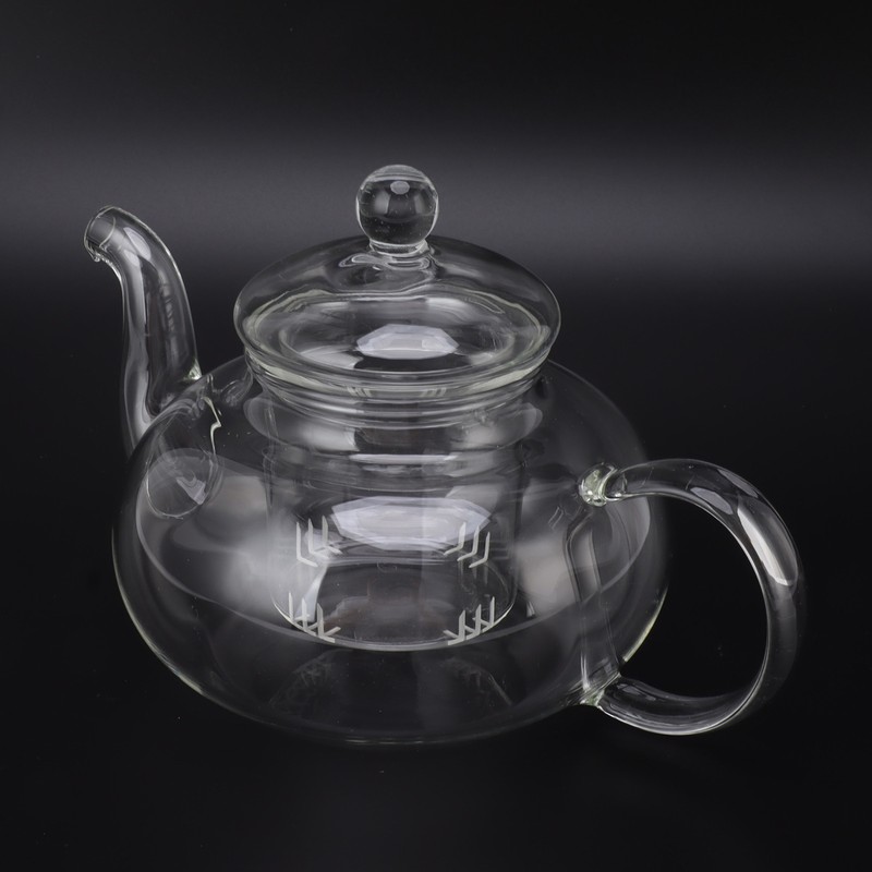 680ml Glass Teapot with Filter Heat Resistance Transparent Tea Kettle
